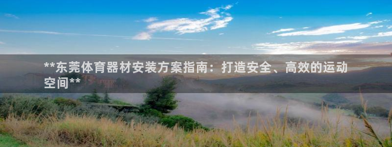 星奥娱乐集团：**东莞体育器材安装方案指南：打造安全