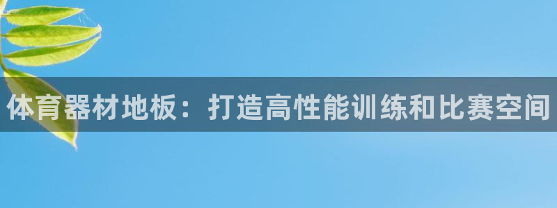 星欧娱乐测速：体育器材地板：打造高性能训练和比赛空间